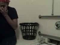 Sister sucks bro’s dick while doing the laundry